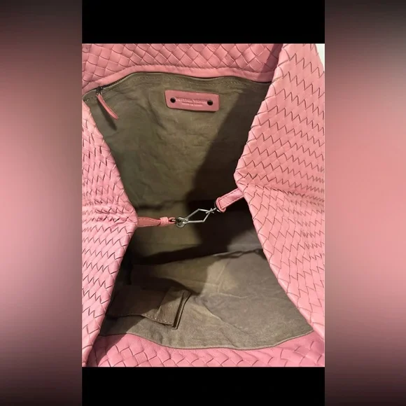 Pink Woven intrecciato Tote Bag - Picture 3 of 8